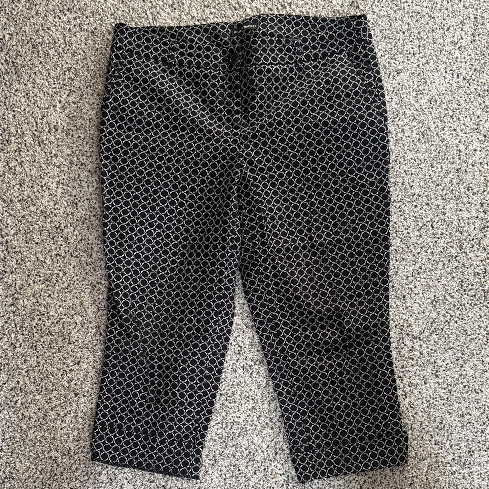 Hilary Radley Black and White Geometric Pants